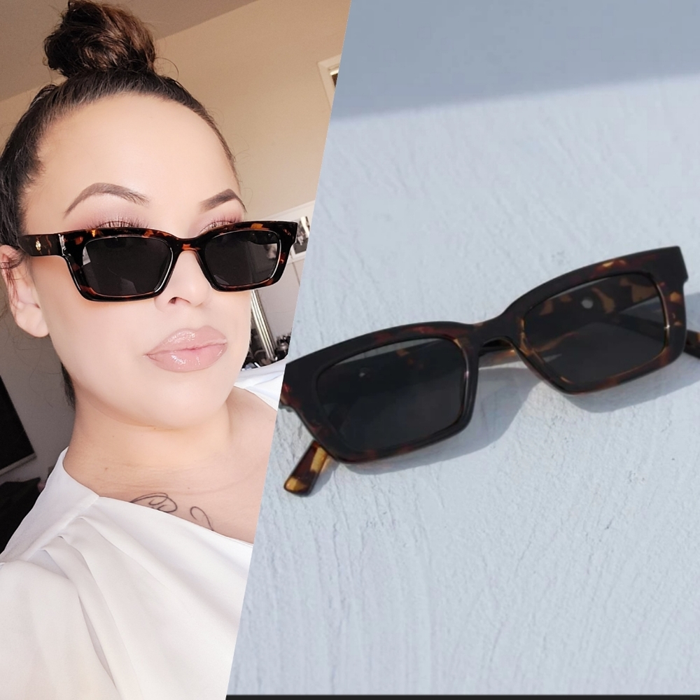TORTOISE RECTANGLE STYLE SUNGLASSES